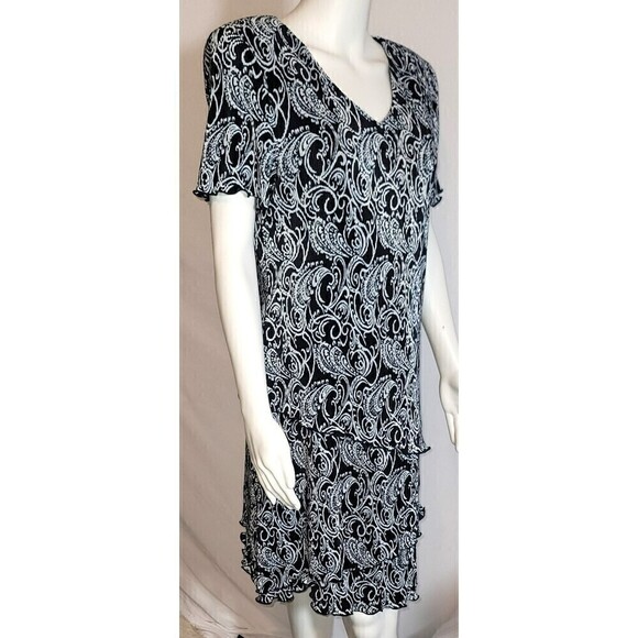 Connected Apparel Asymmetrical Layered Dress - Size 12 - Picture 2 of 9